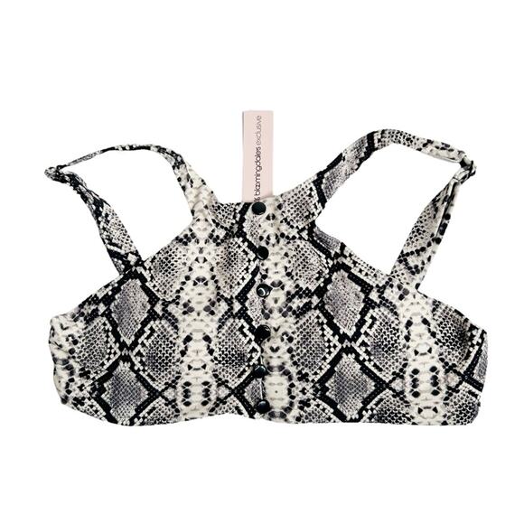 AQUA Swim Snake Print Halter Bikini Top - Picture 2 of 4